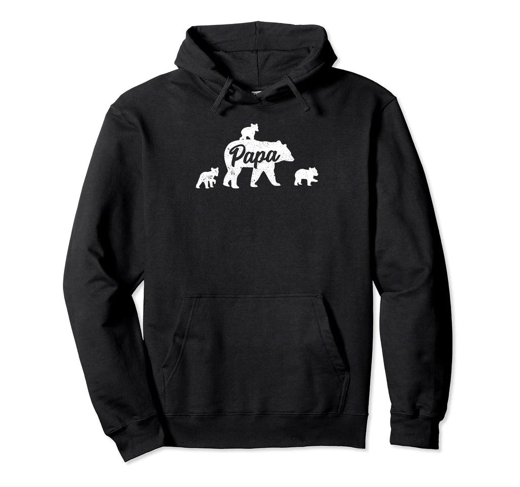 Papa Bear 3 Cubs Fathers Day Hoodie - Novelty Apparel for Adults - T-Shirt, Sweatshirt, Hoodie