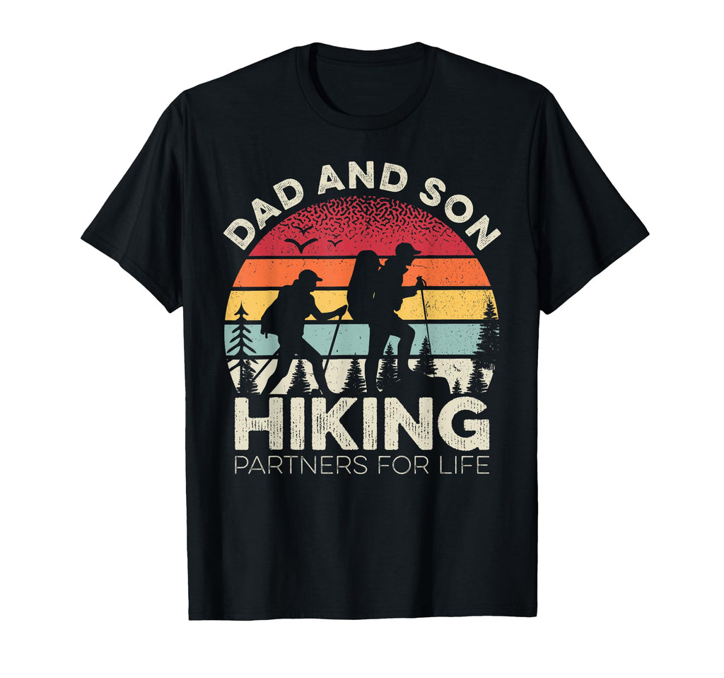 Dad And Son Hiking Partners Life Hiker T-Shirt - Minimalist Print Unisex - T-Shirt, Sweatshirt, Hoodie