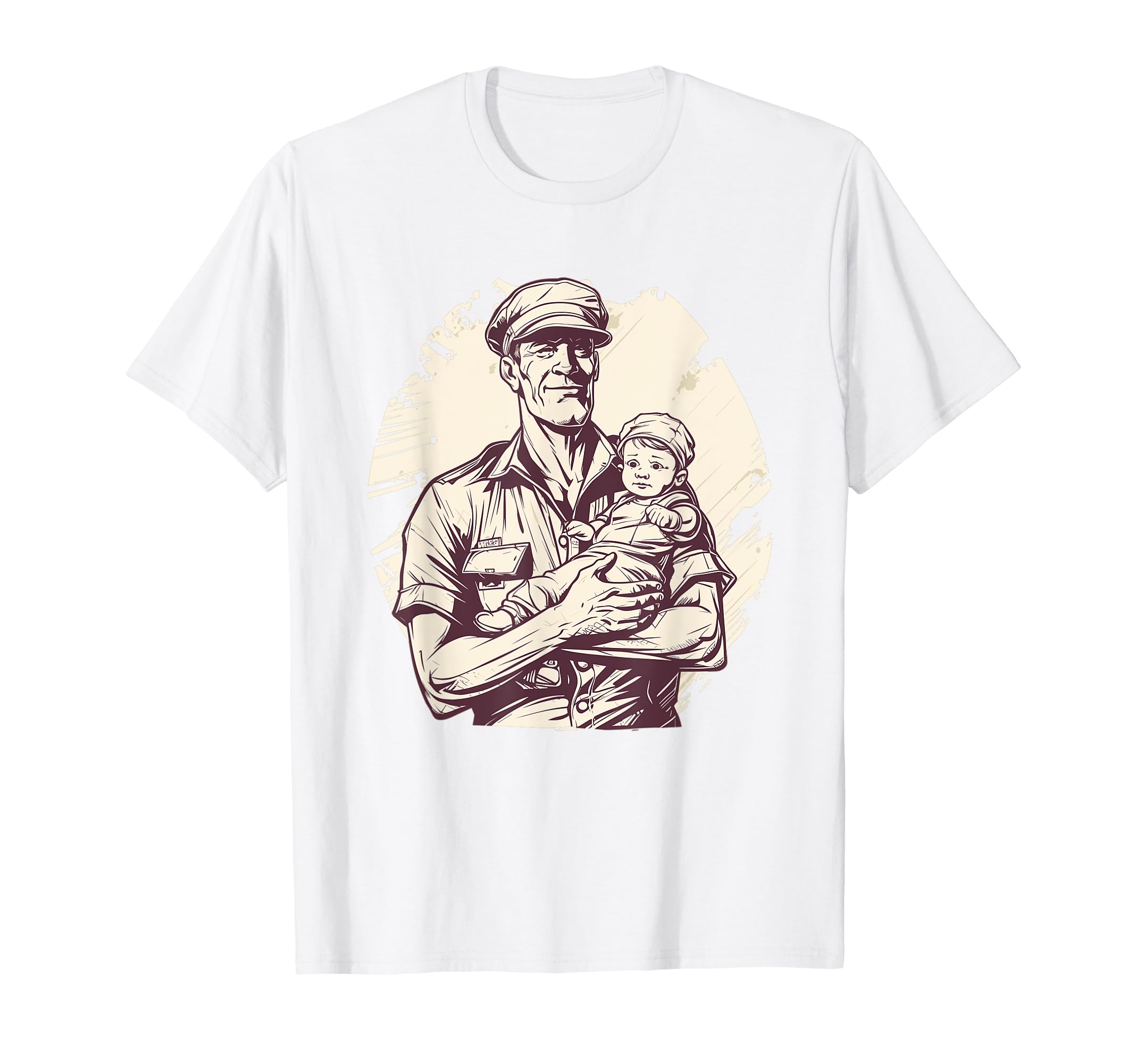 Dad Grandpa Veteran Veterans American T-Shirt - Custom Art Print Men Women - T-Shirt, Sweatshirt, Hoodie