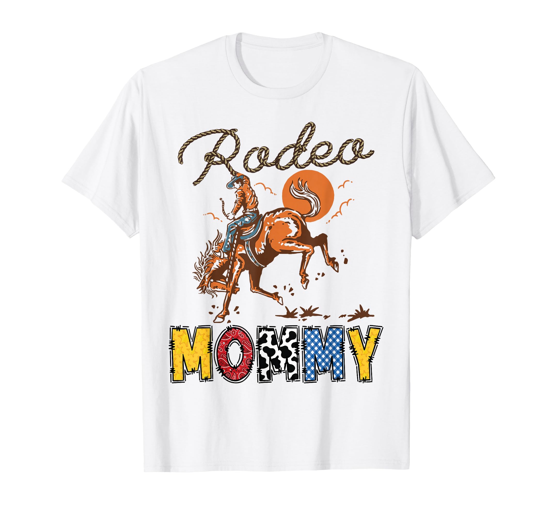 Rodeo Mommy Cowboy Cowgirl Birthday T-Shirt - Trendy Graphic Unisex - T-Shirt, Sweatshirt, Hoodie