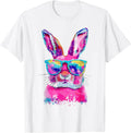 Bunny Face with Tie Dye Glasses Happy Easter Day Men - Adult & Kids T-Shirts, Sweatshirts & Hoodies apparel design preview 1