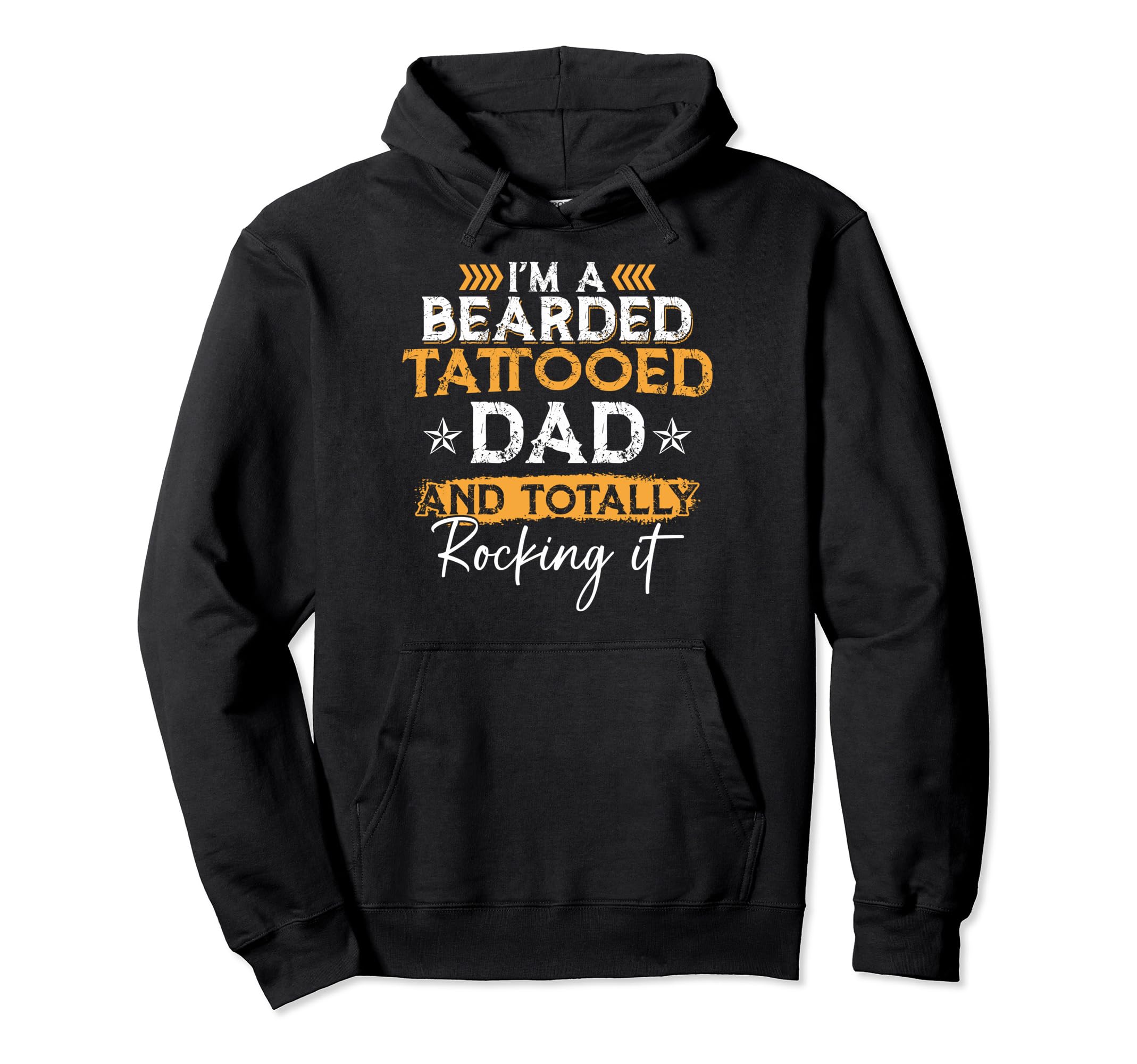 Funny Dad Beard Im Bearded Tattooed Hoodie - Minimalist Print Men Women - T-Shirt, Sweatshirt, Hoodie