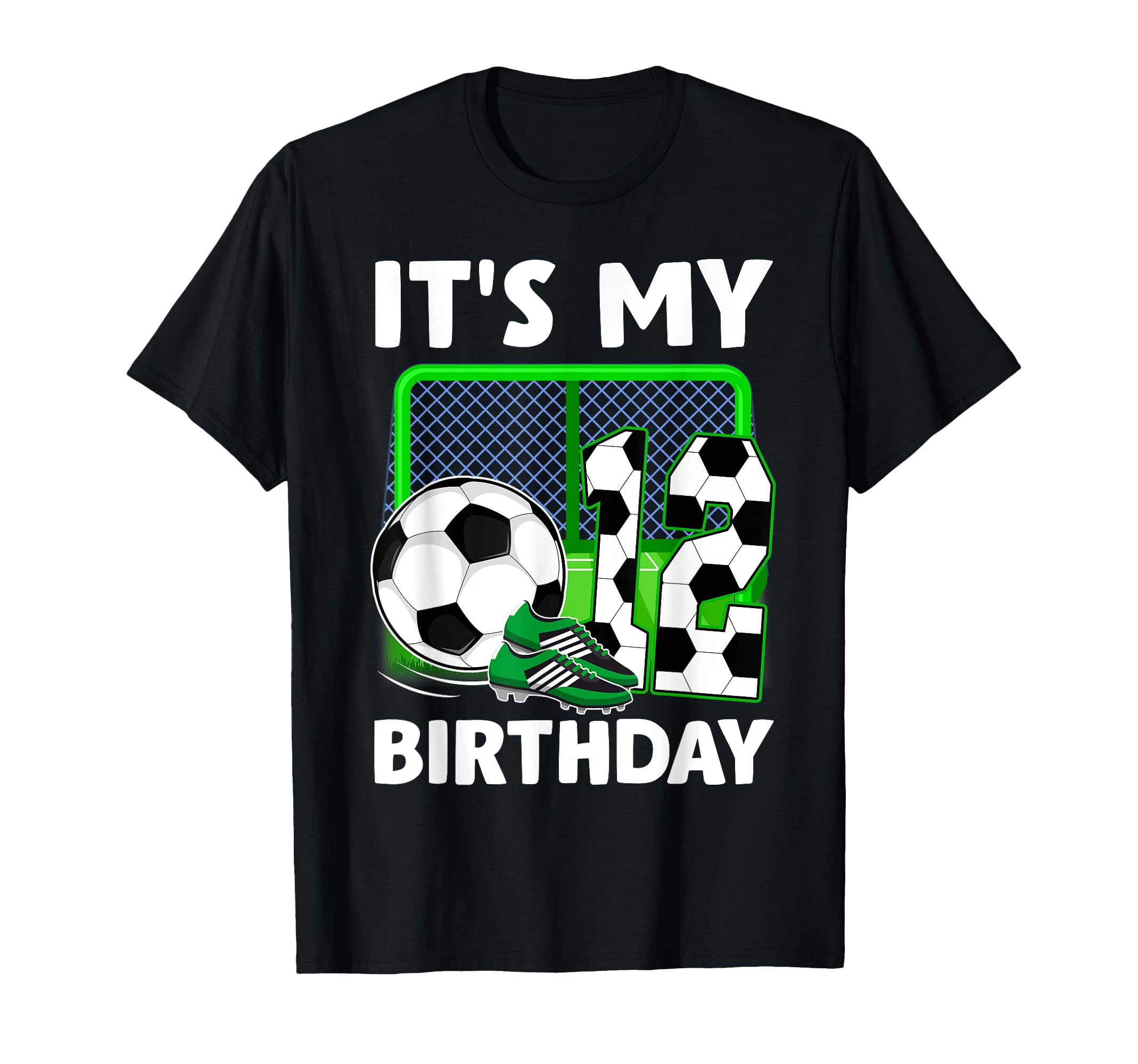 Its My 12Th Soccer Party 12 Year Old T-Shirt - Custom Art Print for Adults - T-Shirt, Sweatshirt, Hoodie