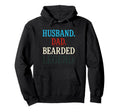 Husband Dad Bearded Legend Funny Beard Hoodie - Trendy Graphic Unisex - T-Shirt, Sweatshirt, Hoodie