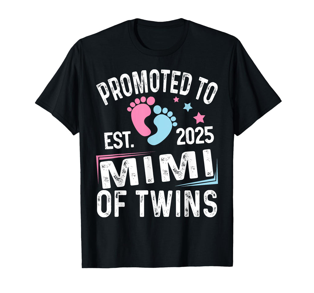 Promoted To Mimi Twins Est 2025 Shower T-Shirt - Unique Graphic for Adults - T-Shirt, Sweatshirt, Hoodie