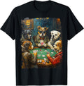 Playing Cards Pop Art Gambling Dogs Poker - Adult & Kids T-Shirts, Sweatshirts & Hoodies apparel design preview 1