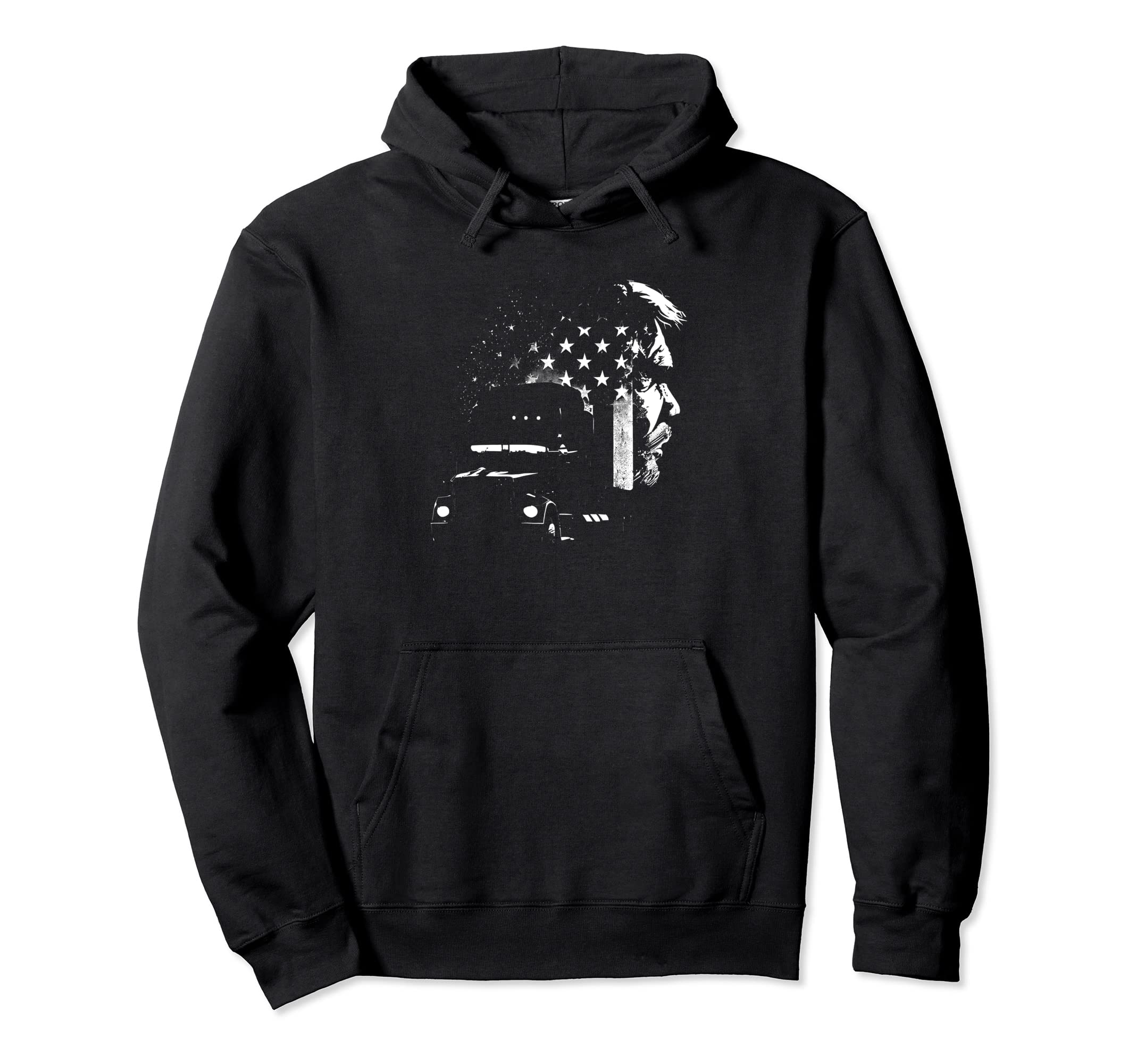 Funny Trucker American Big Rigs Hoodie - Casual Everyday Wear Unisex - T-Shirt, Sweatshirt, Hoodie