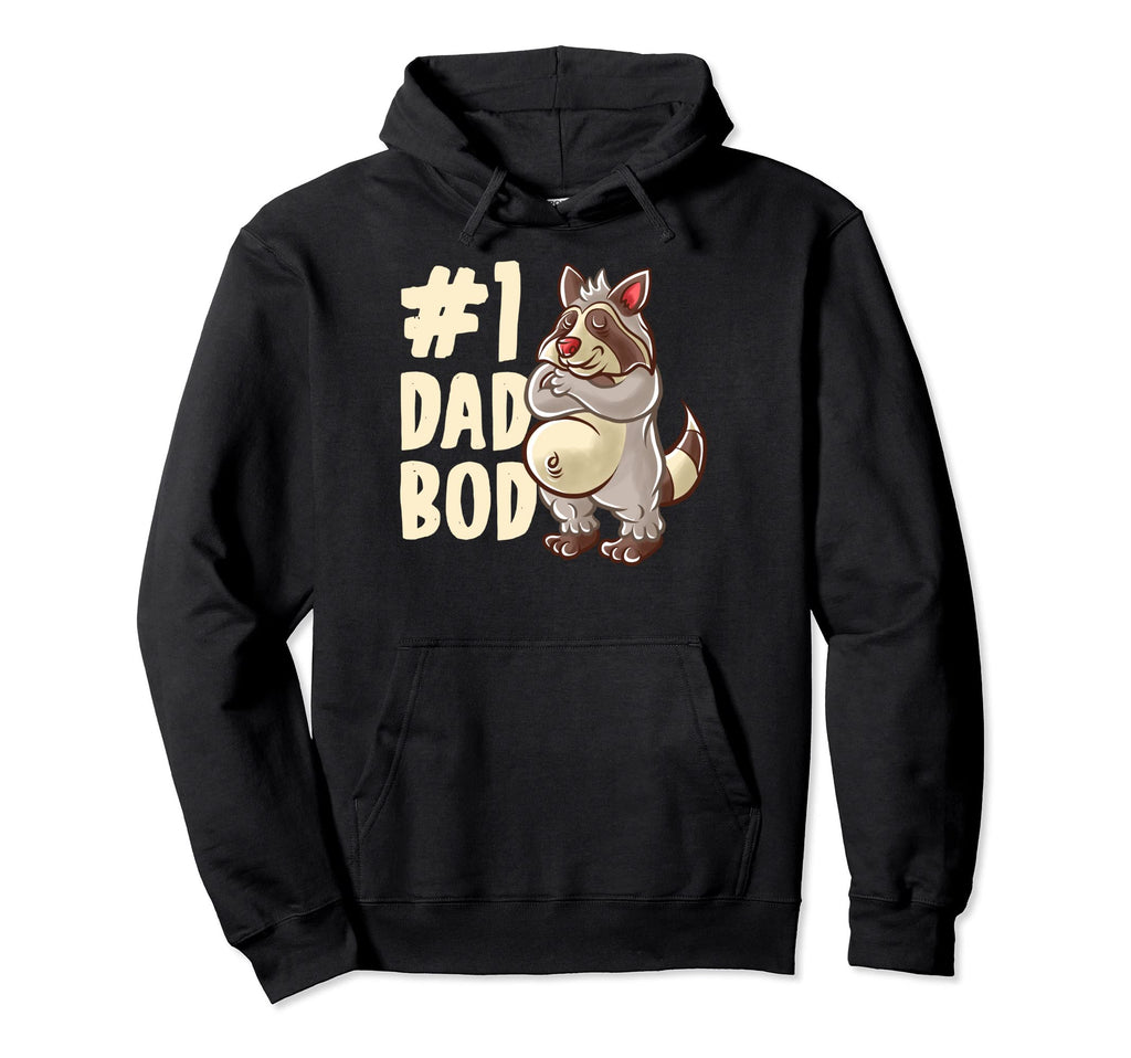 Raccoon Dad Best Dad Bod Daddy Papa Hoodie - Aesthetic Graphic Men Women - T-Shirt, Sweatshirt, Hoodie