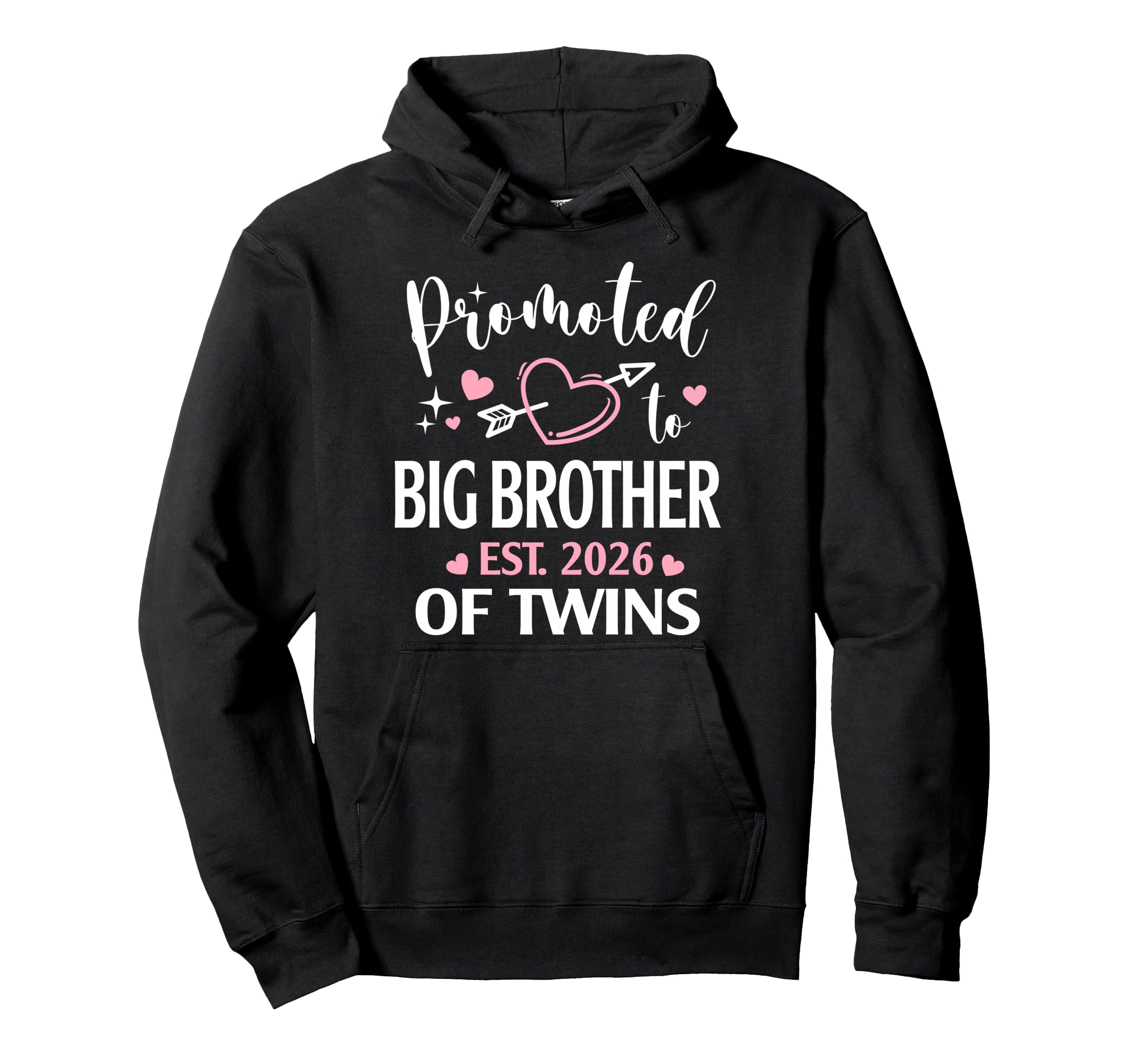Promoted To Big Brother Twins Est 2026 Hoodie - Trendy Graphic Unisex - T-Shirt, Sweatshirt, Hoodie