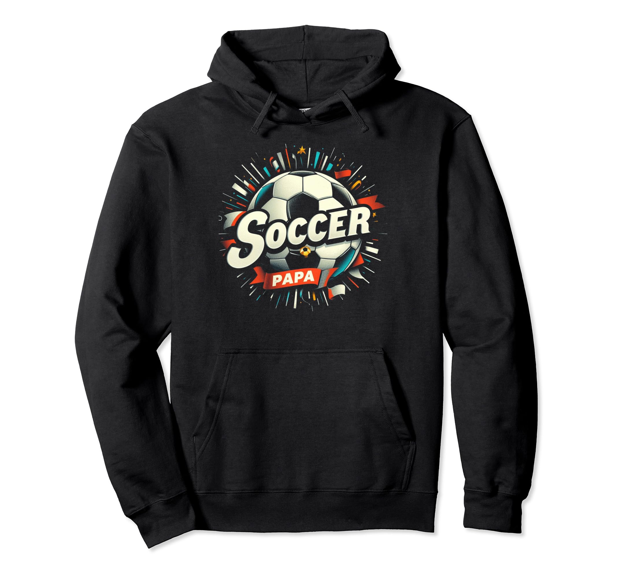 Soccer Papa Family Matching Dad Hoodie - Custom Art Print Men Women - T-Shirt, Sweatshirt, Hoodie