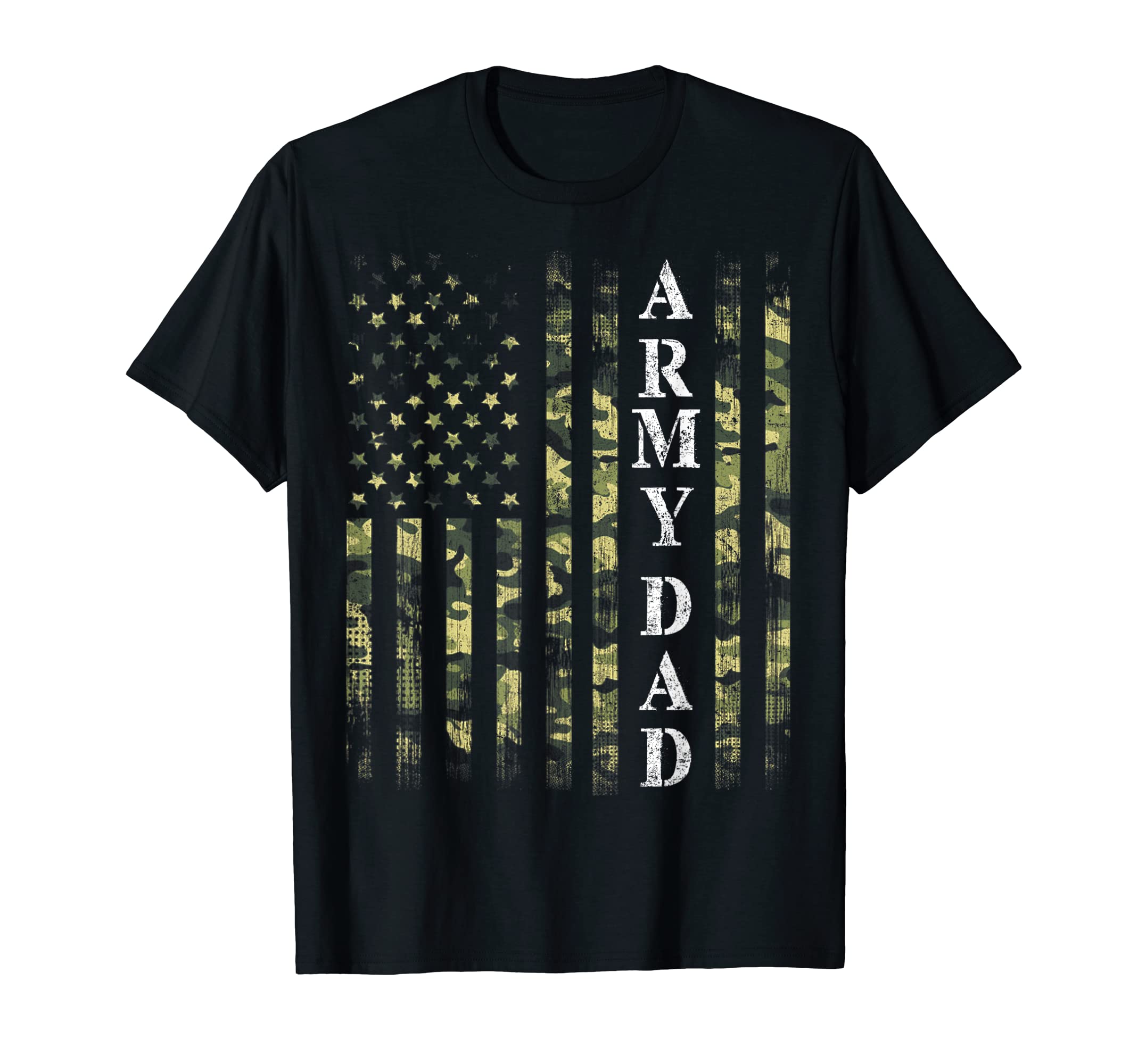 Mens Us Flag Army Dad Veteran Father T-Shirt - Custom Art Print for Adults - T-Shirt, Sweatshirt, Hoodie