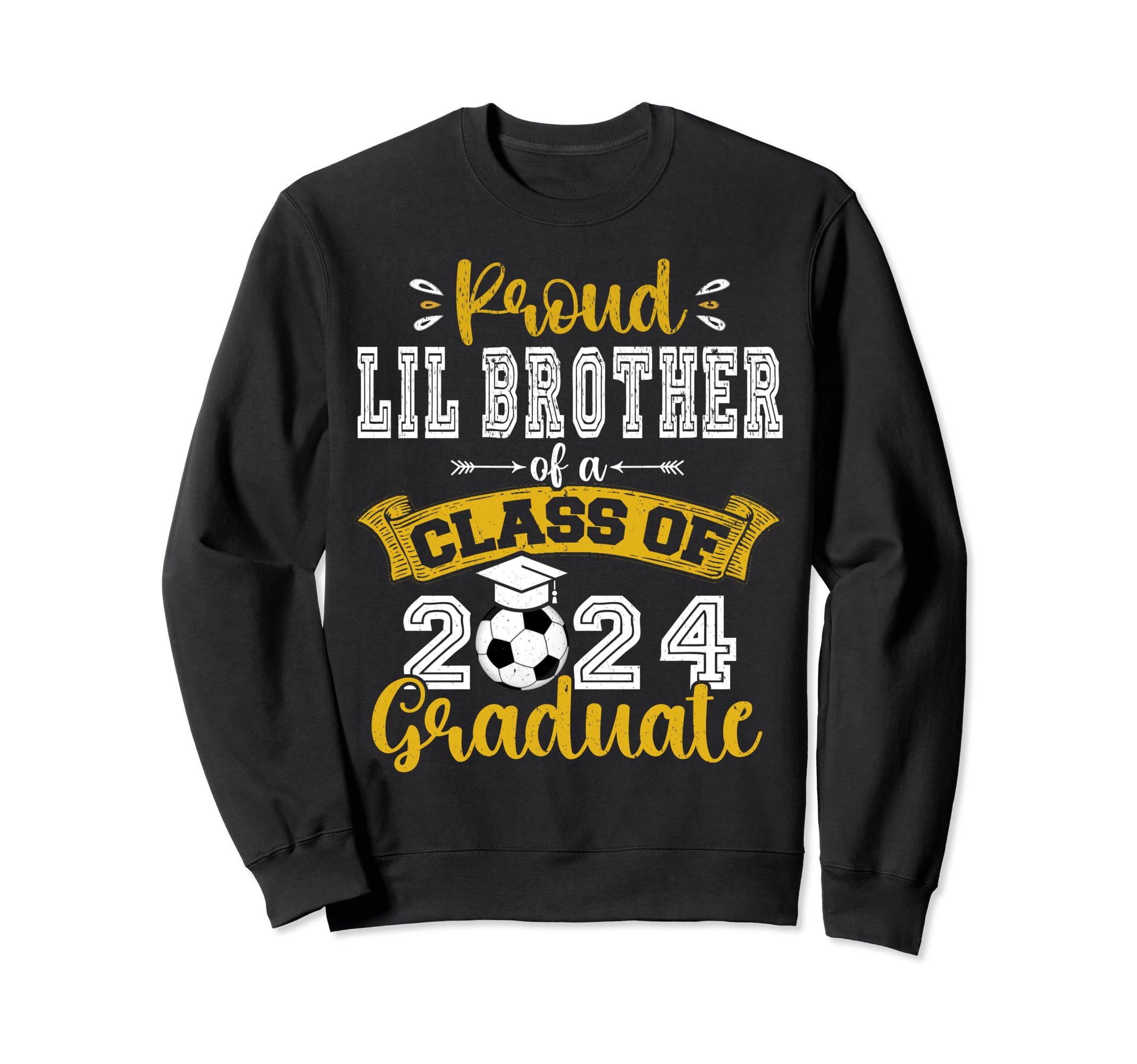 Proud Lil Brother Class 2024 Graduate Sweatshirt - Minimalist Print Unisex - T-Shirt, Sweatshirt, Hoodie