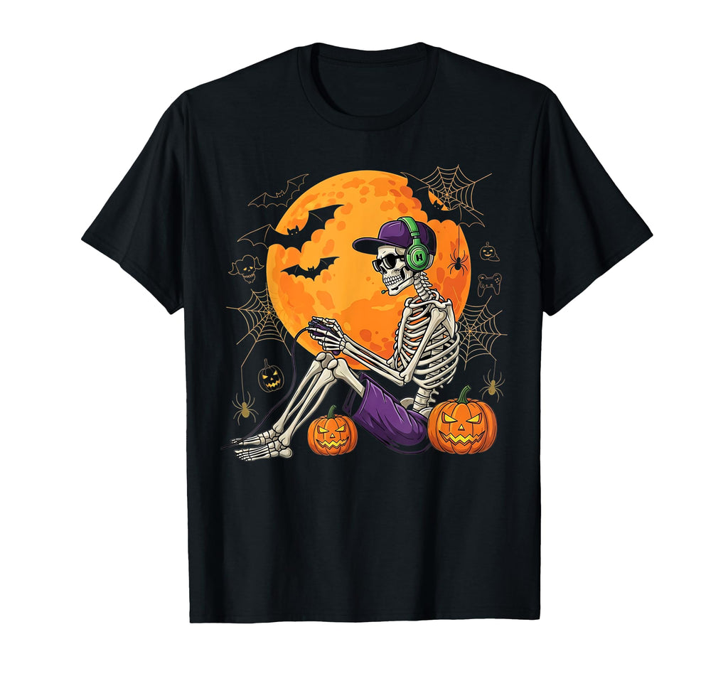 Gamers Gaming Skeleton Gamer Dad T-Shirt - Custom Art Print for Adults - T-Shirt, Sweatshirt, Hoodie