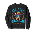 Labrador Senior Dad Mom Sit Stay Sweatshirt - Aesthetic Graphic Unisex - T-Shirt, Sweatshirt, Hoodie