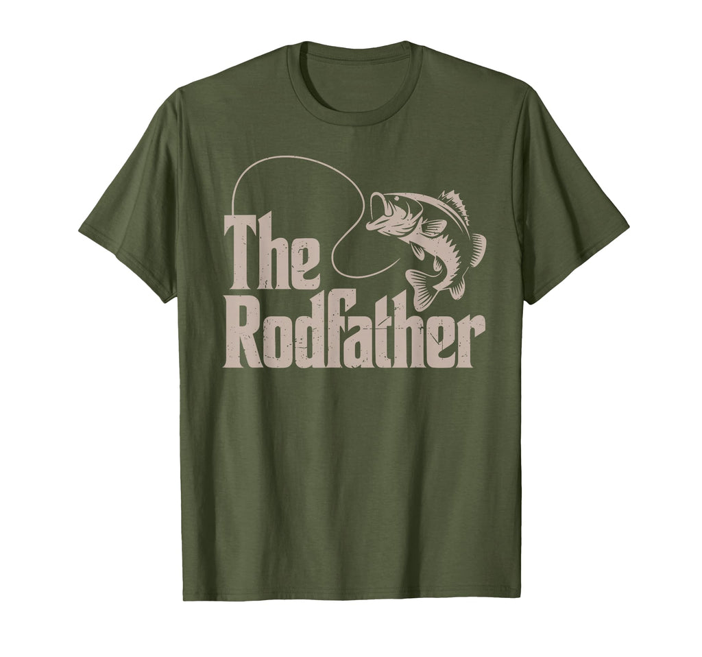 Rodfather Funny Bass Fish Dad Joke T-Shirt - Custom Art Print for Adults - T-Shirt, Sweatshirt, Hoodie