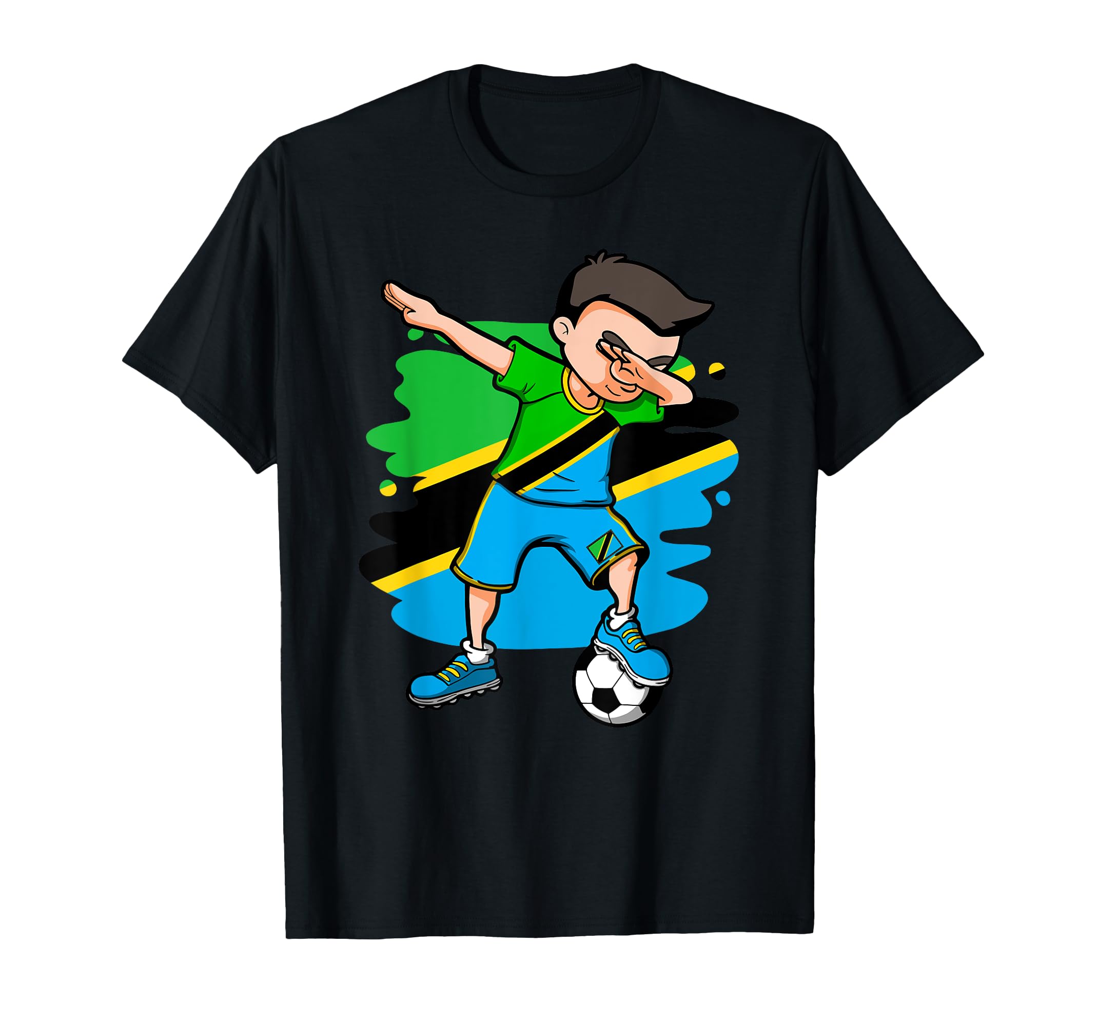 Dabbing Soccer Tanzania Jersey Tanzanian T-Shirt - Novelty Apparel Unisex - T-Shirt, Sweatshirt, Hoodie