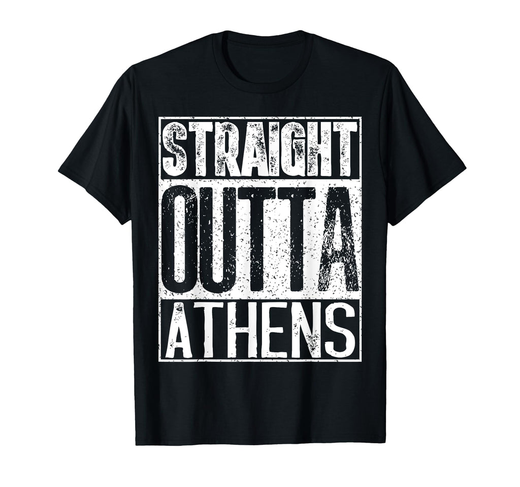 Straight Outta Athens Funny Mens Or T-Shirt - Aesthetic Graphic for Adults - T-Shirt, Sweatshirt, Hoodie
