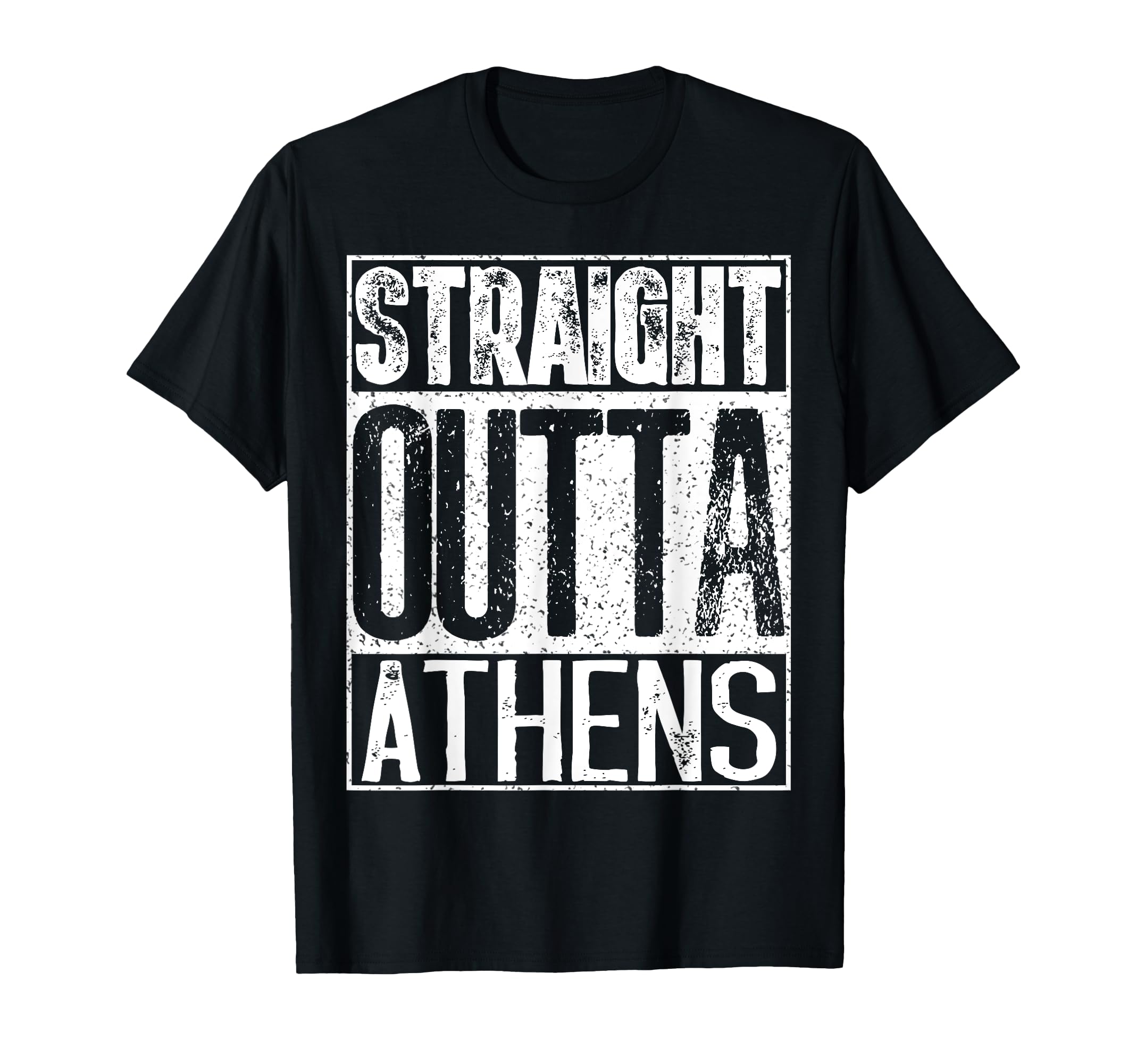 Straight Outta Athens Funny Mens Or T-Shirt - Aesthetic Graphic for Adults - T-Shirt, Sweatshirt, Hoodie