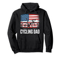 Cycling Dad American Flag Road Bike Hoodie - Graphic Print for Adults - T-Shirt, Sweatshirt, Hoodie