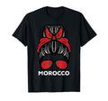 Morocco Flag Moroccan Hairbun T-Shirt - Custom Art Print for Adults - T-Shirt, Sweatshirt, Hoodie