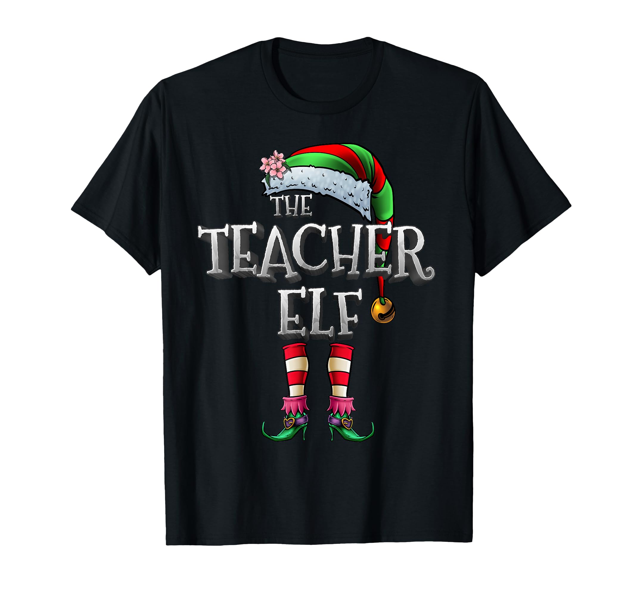 Teacher Elf Matching Family Funny Elf T-Shirt - Unique Graphic Unisex - T-Shirt, Sweatshirt, Hoodie