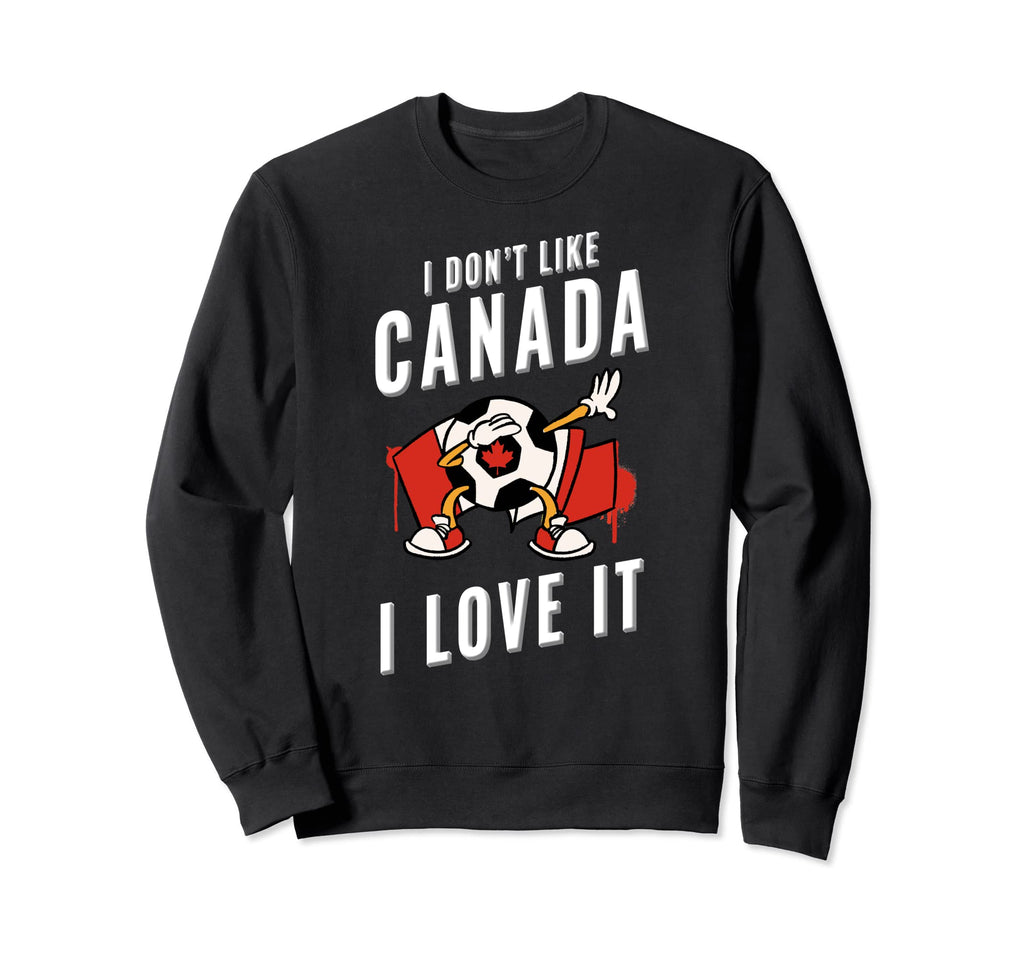 Canada Soccer Supporters Fun Flag Sweatshirt - Unique Graphic Unisex - T-Shirt, Sweatshirt, Hoodie