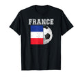 France Flag Soccer Futbol Football T-Shirt - Minimalist Print Men Women - T-Shirt, Sweatshirt, Hoodie