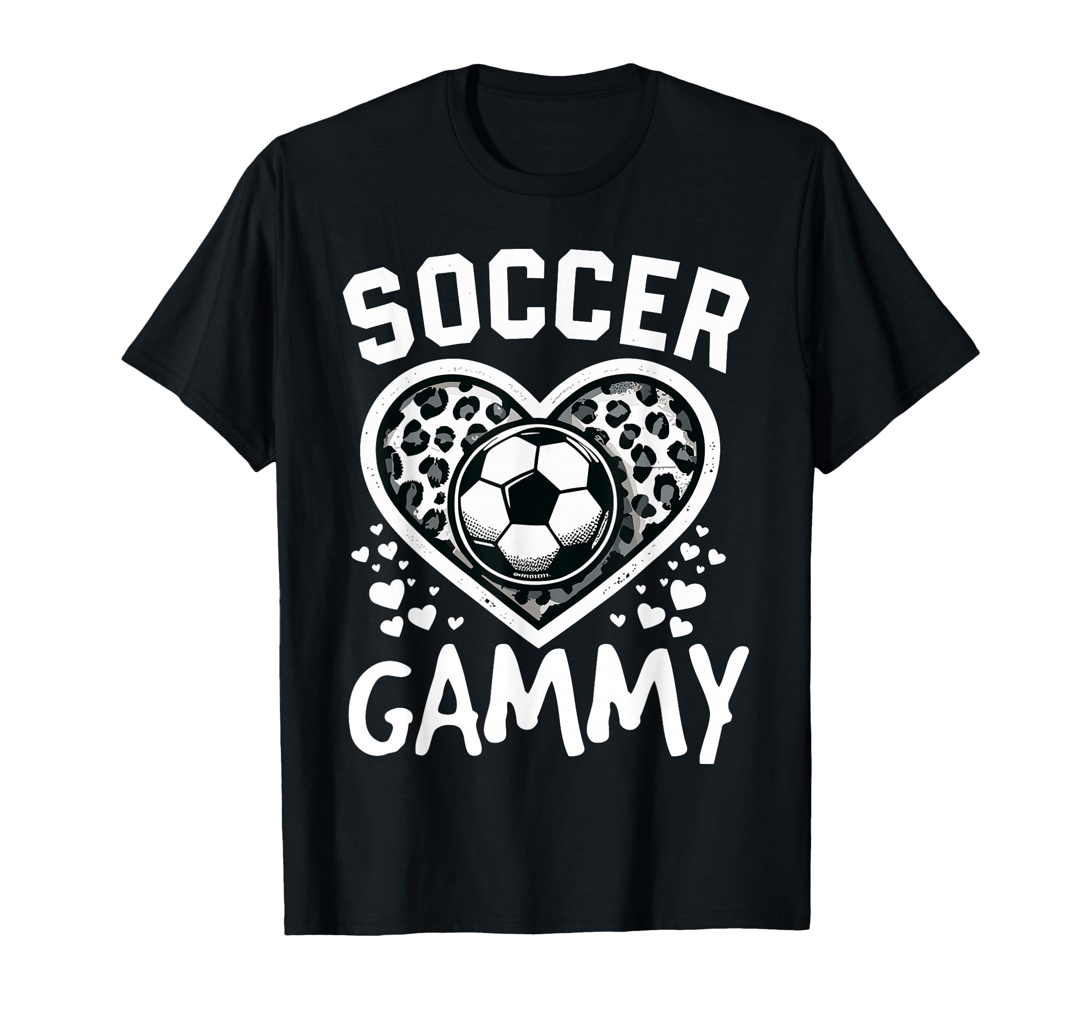 Soccer Gammy Leopard Heart Gammy Soccer T-Shirt - Unique Graphic Unisex - T-Shirt, Sweatshirt, Hoodie