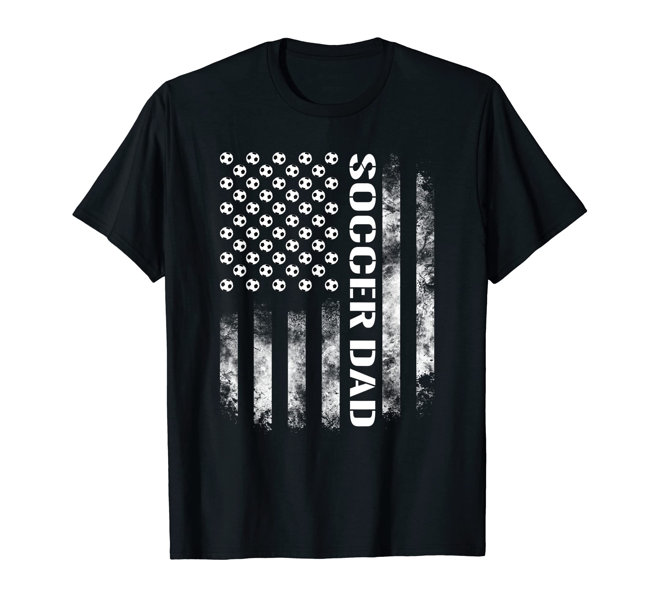 Soccer Dad I Usa Flag Fathers Day Gift T-Shirt - Custom Art Print Unisex - T-Shirt, Sweatshirt, Hoodie