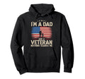 Im Dad And Veteran Fathers Day Papa Hoodie - Trendy Graphic Men Women - T-Shirt, Sweatshirt, Hoodie