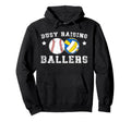Busy Raising Ballers Volleyball Hoodie - Fun Novelty Design for Adults - T-Shirt, Sweatshirt, Hoodie