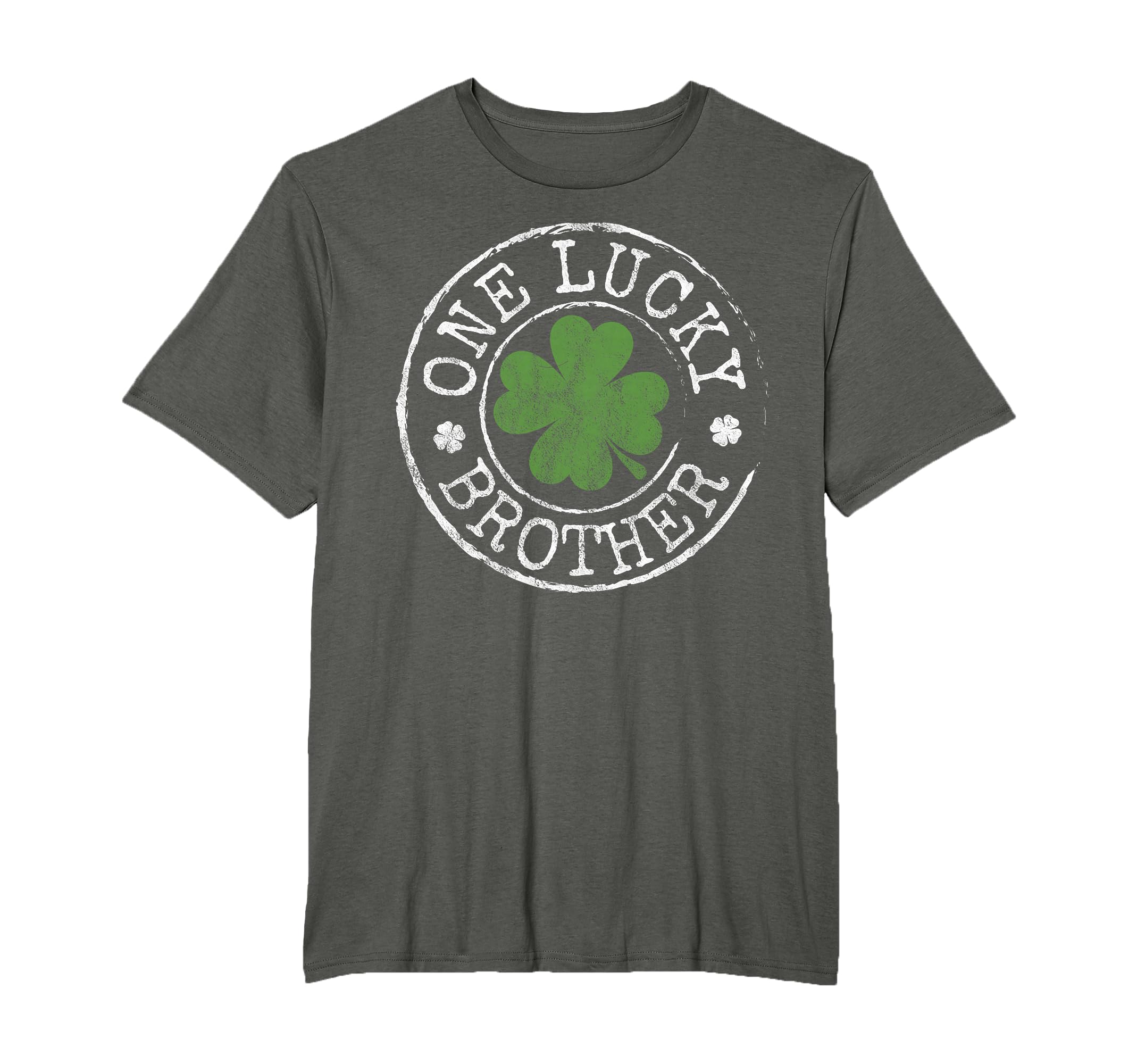 One Lucky Brother Funny Irish Shamrocks St T-Shirt - Graphic Print Unisex - T-Shirt, Sweatshirt, Hoodie