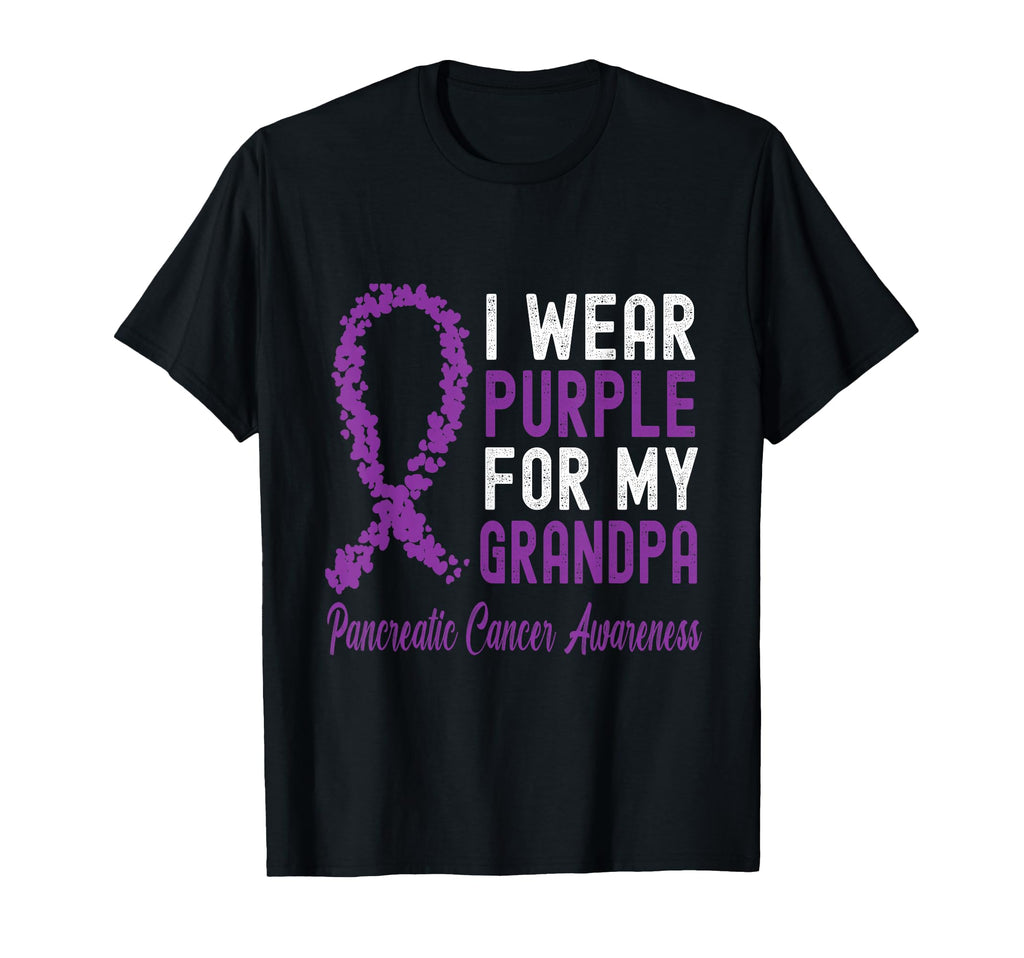 I Wear Purple My Grandpa Pancreatic T-Shirt - Trendy Graphic Men Women - T-Shirt, Sweatshirt, Hoodie