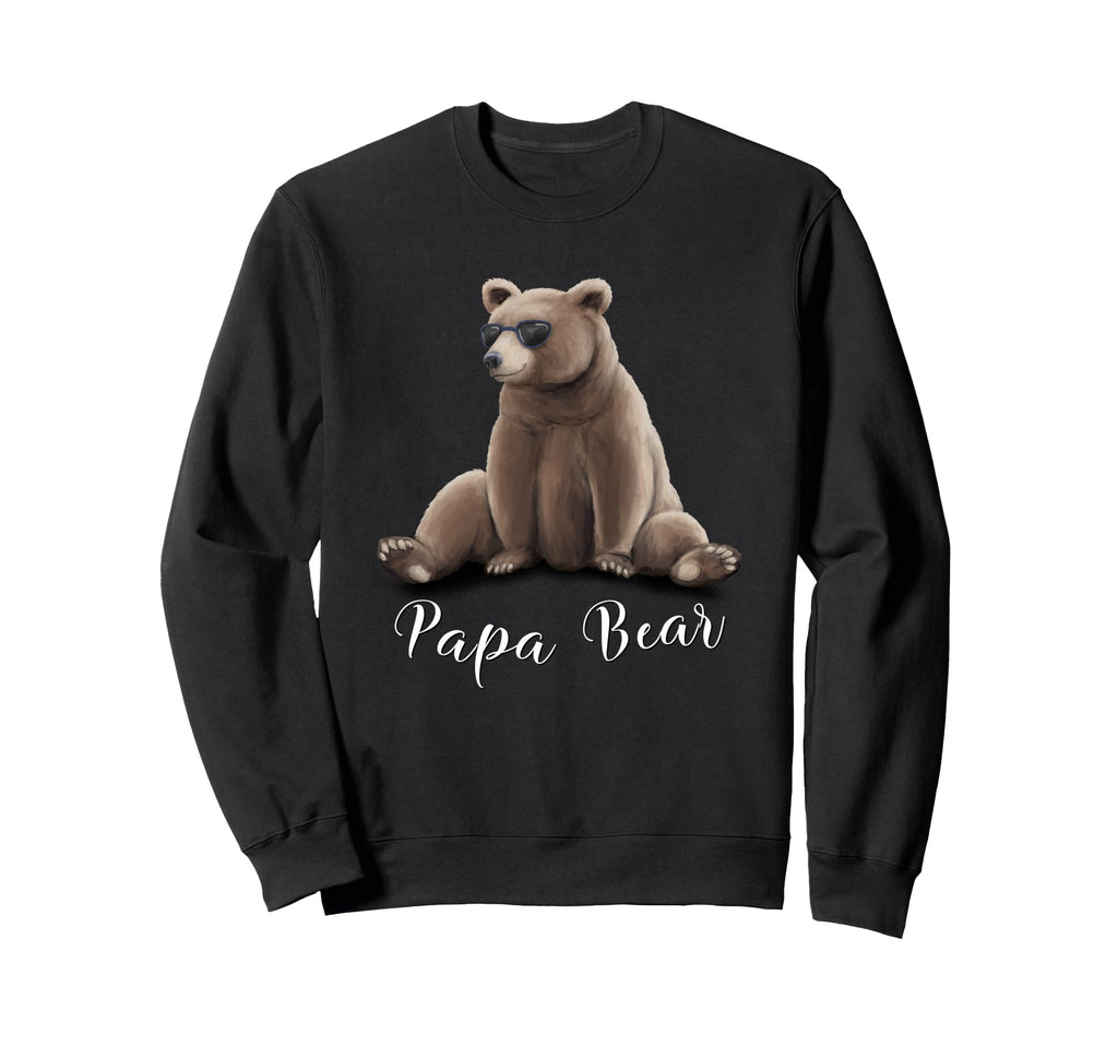 Watercolor Grizzly Wearing Sunglasses Sweatshirt - Graphic Print Men Women - T-Shirt, Sweatshirt, Hoodie