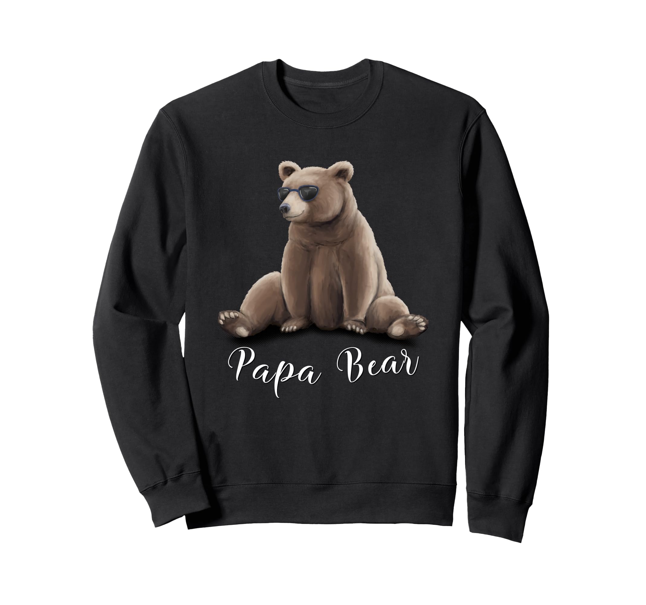 Watercolor Grizzly Wearing Sunglasses Sweatshirt - Graphic Print Men Women - T-Shirt, Sweatshirt, Hoodie