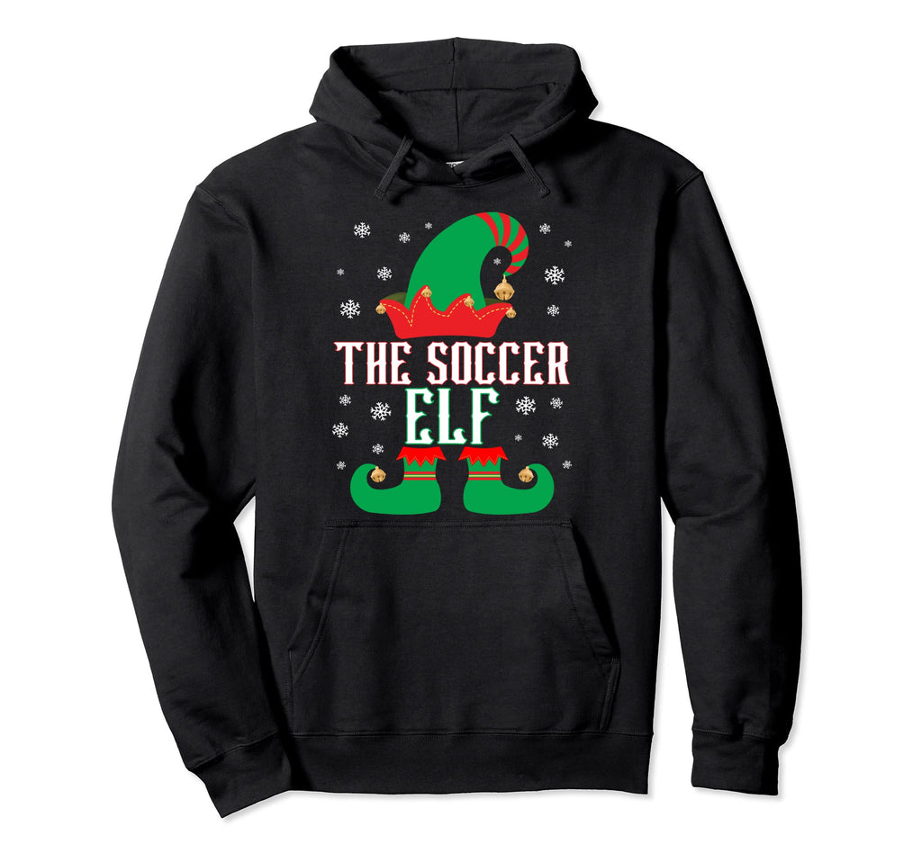 Soccer Elf Matching Family Group Hoodie - Casual Everyday Wear Men Women - T-Shirt, Sweatshirt, Hoodie
