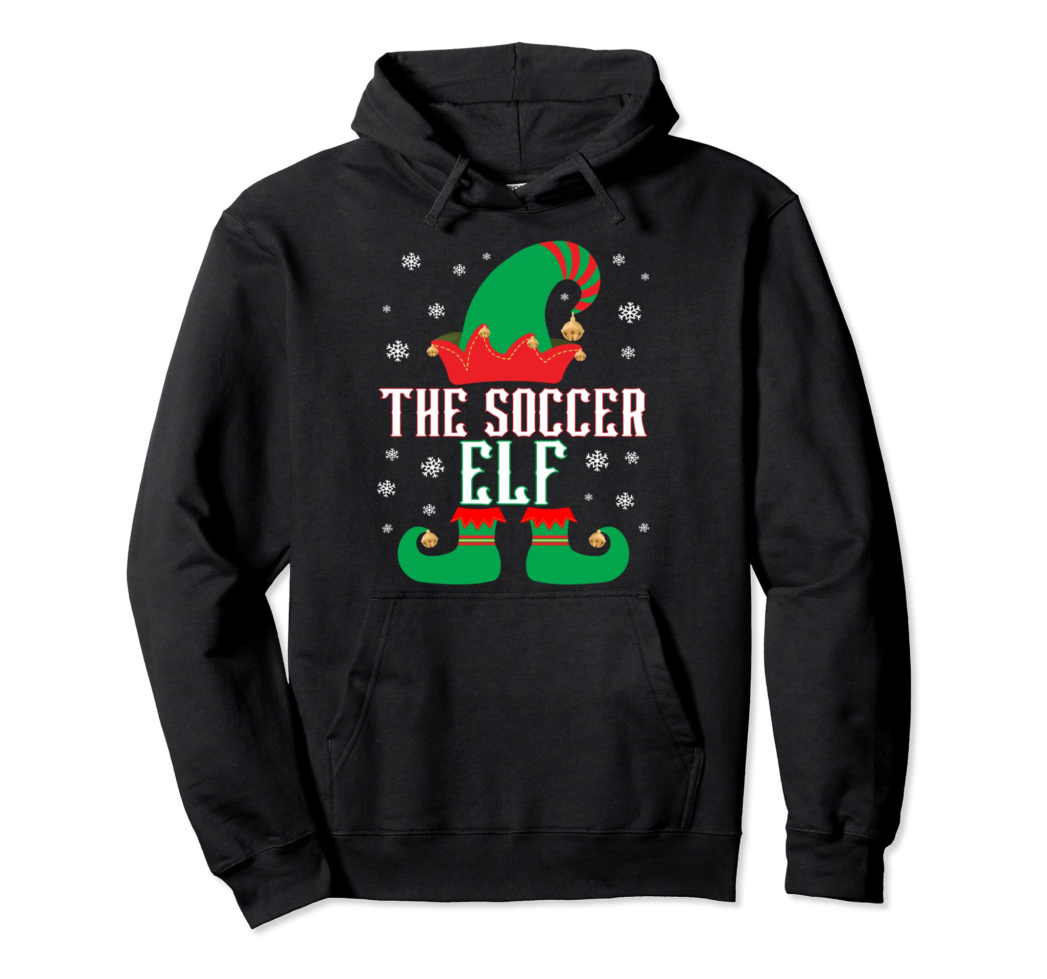 Soccer Elf Matching Family Group Hoodie - Casual Everyday Wear Men Women - T-Shirt, Sweatshirt, Hoodie