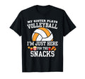 My Sister Plays Volleyball Just Here T-Shirt - Trendy Graphic for Adults - T-Shirt, Sweatshirt, Hoodie