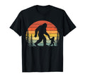 Bigfoot Dad Fathers Day Father Son T-Shirt - Custom Art Print Men Women - T-Shirt, Sweatshirt, Hoodie