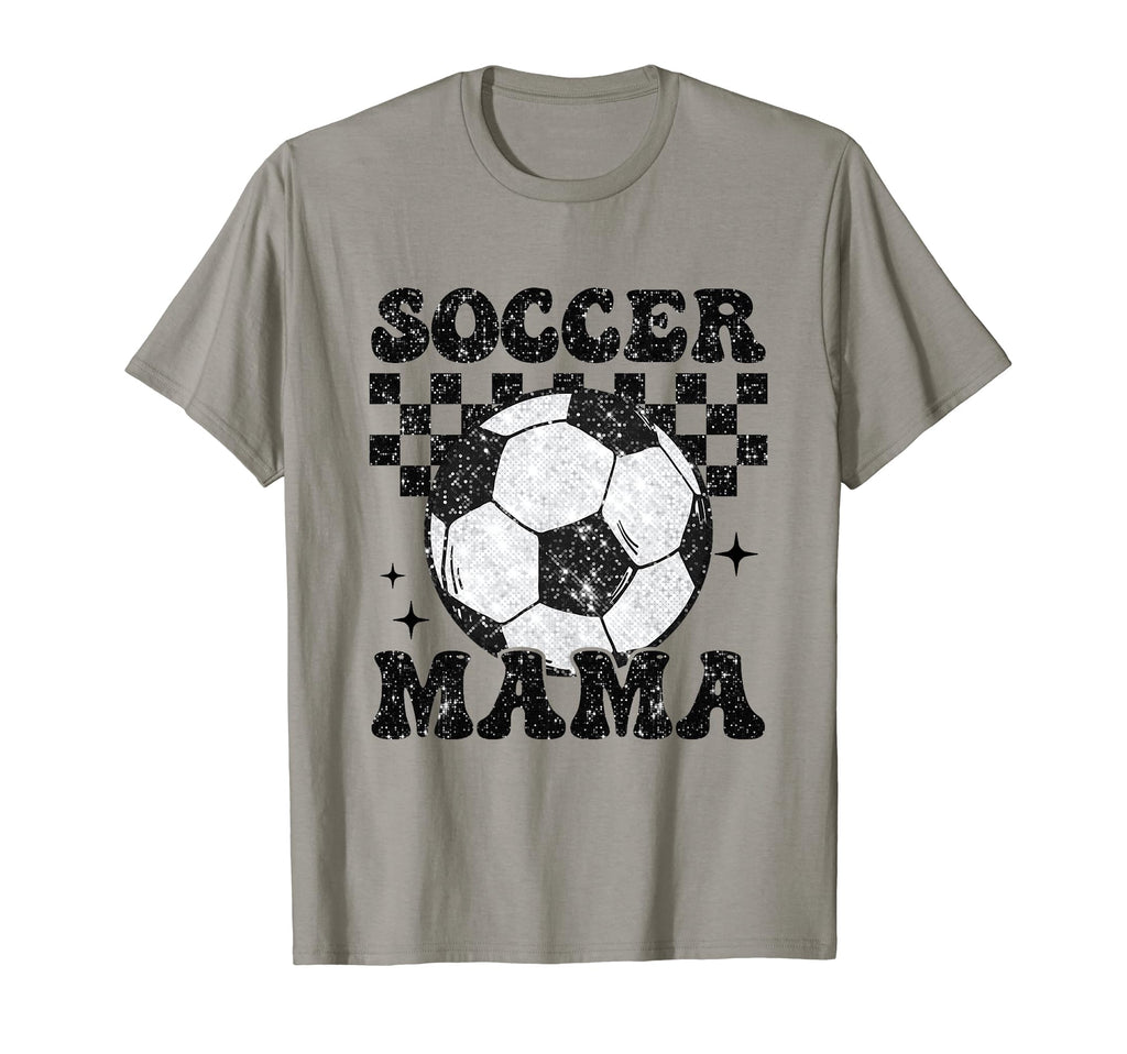 Soccer Mama Checkered Funny Soccer T-Shirt - Minimalist Print Men Women - T-Shirt, Sweatshirt, Hoodie