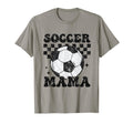 Soccer Mama Checkered Funny Soccer T-Shirt - Minimalist Print Men Women - T-Shirt, Sweatshirt, Hoodie
