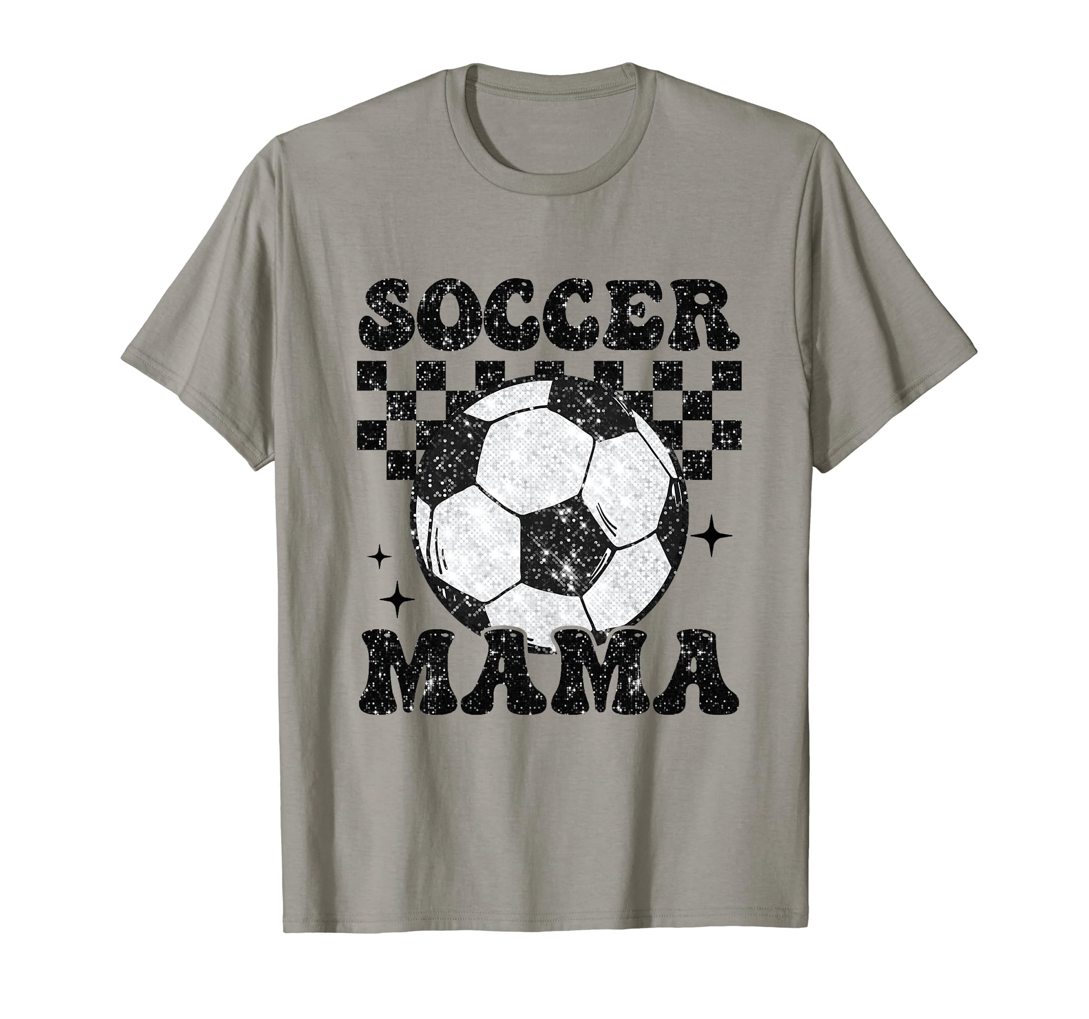 Soccer Mama Checkered Funny Soccer T-Shirt - Minimalist Print Men Women - T-Shirt, Sweatshirt, Hoodie