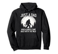 Funny Dad Father Bigfoot Just Dad Who Hoodie - Minimalist Print Men Women - T-Shirt, Sweatshirt, Hoodie