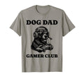 Dog Dad Gamer Club Video Games Player T-Shirt - Unique Graphic Unisex - T-Shirt, Sweatshirt, Hoodie