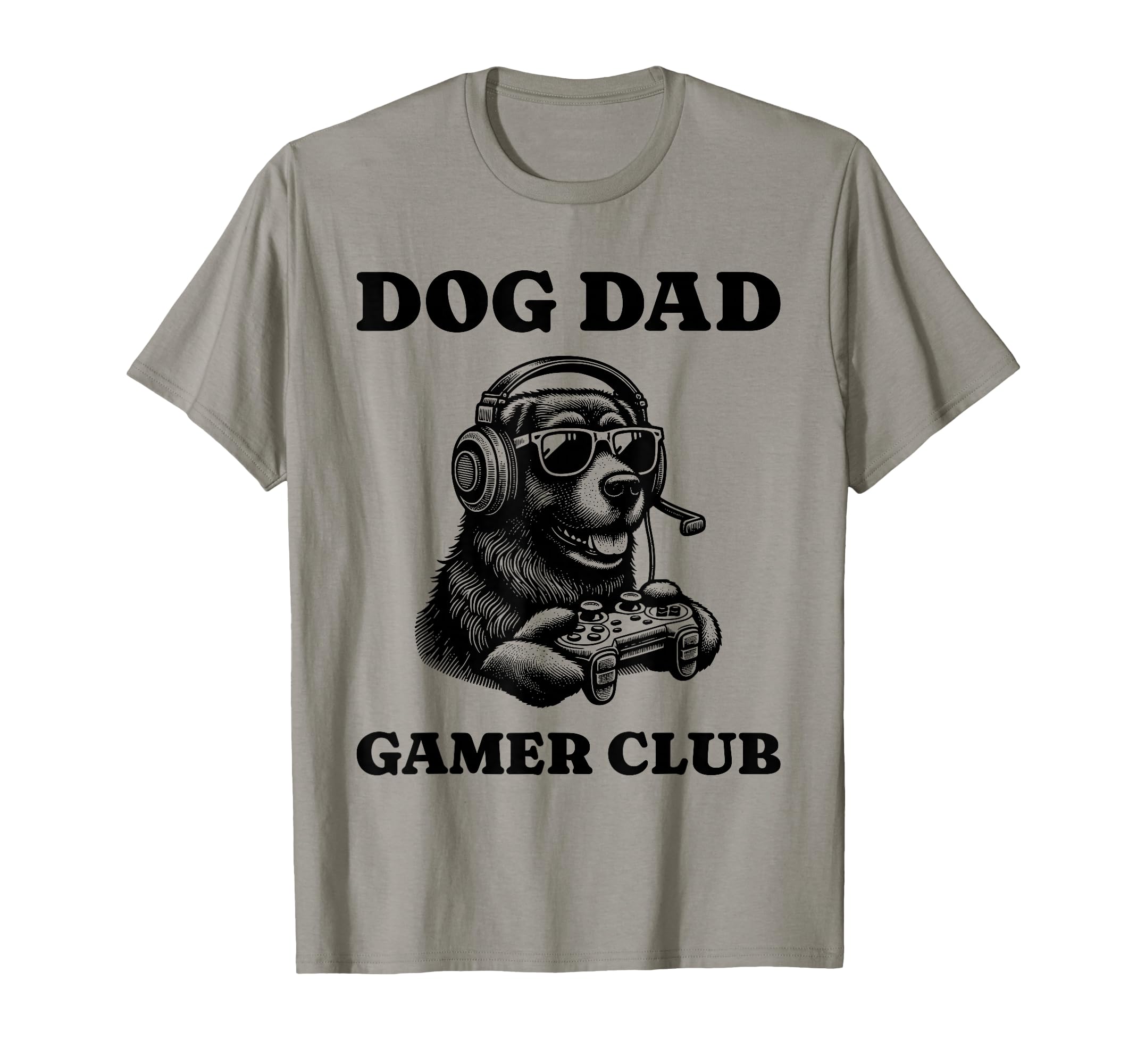 Dog Dad Gamer Club Video Games Player T-Shirt - Unique Graphic Unisex - T-Shirt, Sweatshirt, Hoodie