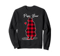 Mens Papa Bear Pajama Red Plaid Sweatshirt - Casual Everyday Wear Men Women - T-Shirt, Sweatshirt, Hoodie