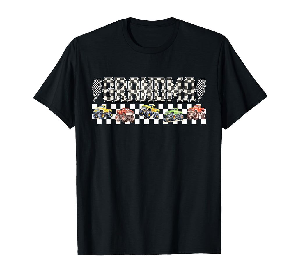 Grandma Monster Truck Family Crew Birthday T-Shirt - Graphic Print Unisex - T-Shirt, Sweatshirt, Hoodie