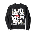 My Senior Mom Era Groovy Soccer Sweatshirt - Trendy Graphic for Adults - T-Shirt, Sweatshirt, Hoodie