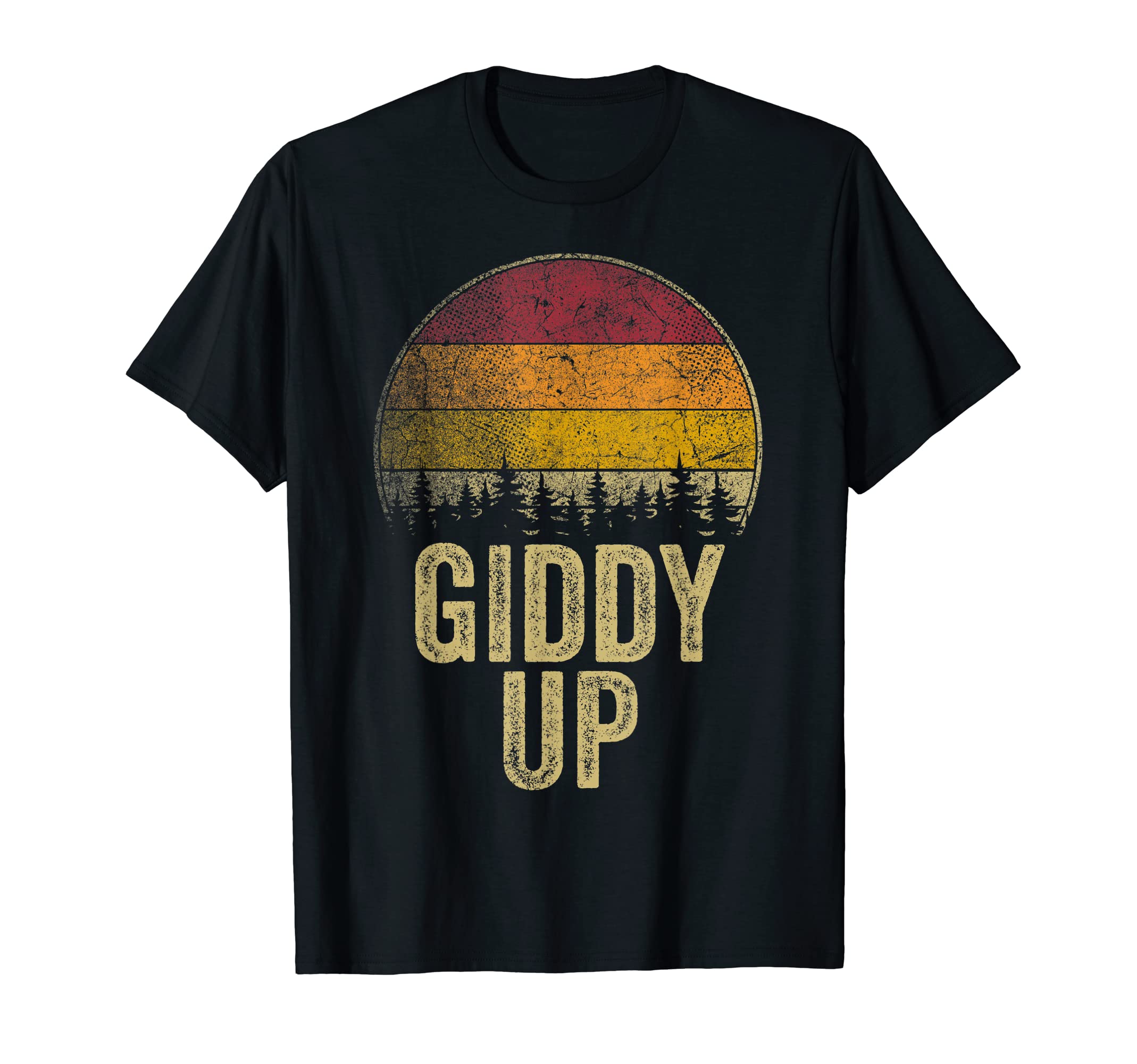 Giddy Up Funny Joke Gift T-Shirt - Minimalist Print Unisex - T-Shirt, Sweatshirt, Hoodie