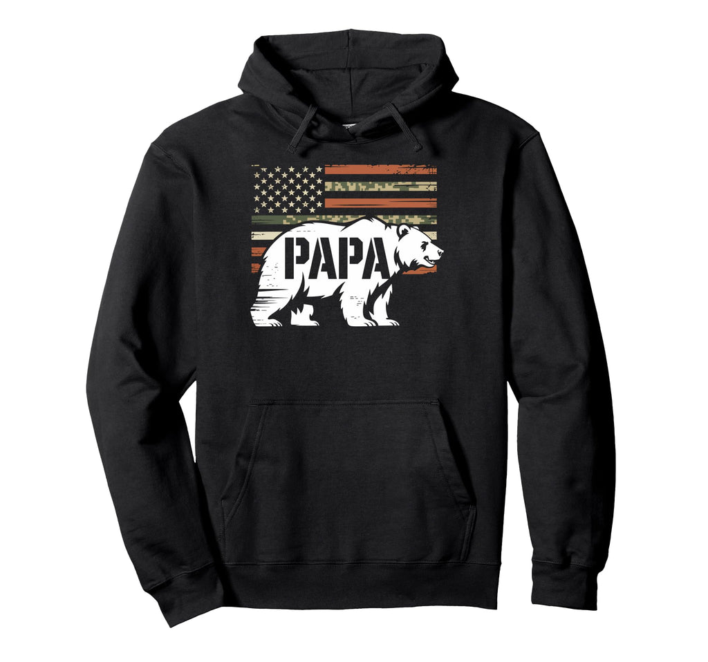 Mens Papa Bear Face Sunglasses Papa Hoodie - Custom Art Print Men Women - T-Shirt, Sweatshirt, Hoodie
